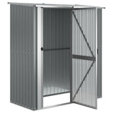 Garden Shed Grey 180.5x97x209.5 cm Galvanised Steel - Top-Down View