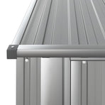 Garden Shed Grey 180.5x97x209.5 cm Galvanised Steel