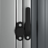 Garden Shed Grey 180.5x97x209.5 cm Galvanised Steel - Close-Up Angle