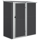 Garden Shed Anthracite 180.5x97x209.5 cm Galvanised Steel - Front View