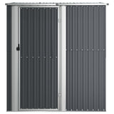 Garden Shed Anthracite 180.5x97x209.5 cm Galvanised Steel - Side View