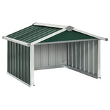Garden Robot Lawnmower Shed 92x97x63 cm Galvanised Steel Green - Front View
