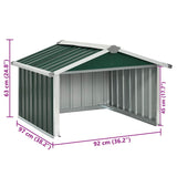 Garden Robot Lawnmower Shed 92x97x63 cm Galvanised Steel Green - Extra Image