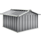 Garden Robot Lawnmower Shed 92x97x63 cm Galvanised Steel Grey - 45-Degree Angle