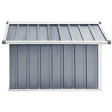 Garden Robot Lawnmower Shed 92x97x63 cm Galvanised Steel Grey - Rear View