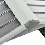 Garden Robot Lawnmower Shed 92x97x63 cm Galvanised Steel Grey - Close-Up Angle