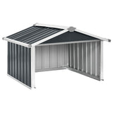 Garden Robot Lawnmower Shed 92x97x63 cm Galvanised Steel Anthracite - Front View