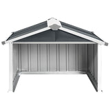 Garden Robot Lawnmower Shed 92x97x63 cm Galvanised Steel Anthracite - Side View