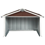 Garden Robot Lawnmower Shed 92x97x63 cm Galvanised Steel Brown