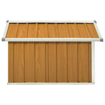Garden Robot Lawnmower Shed 92x97x63 cm Galvanised Steel Brown