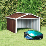 Garden Robot Lawnmower Shed 92x97x63 cm Galvanised Steel Brown