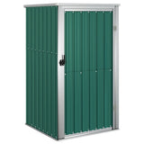 Garden Tool Shed Green 88x89x161 cm Galvanised Steel - Front View