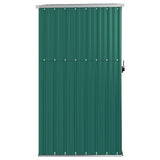 Garden Tool Shed Green 88x89x161 cm Galvanised Steel - 45-Degree Angle