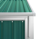 Garden Tool Shed Green 88x89x161 cm Galvanised Steel - Rear View