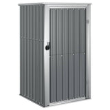 Garden Tool Shed Grey 88x89x161 cm Galvanised Steel - Front View