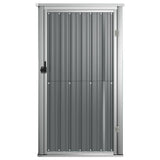 Garden Tool Shed Grey 88x89x161 cm Galvanised Steel - Side View
