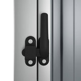 Garden Tool Shed Grey 88x89x161 cm Galvanised Steel - Rear View