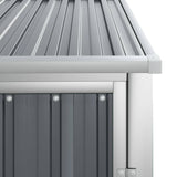 Garden Tool Shed Grey 88x89x161 cm Galvanised Steel - Close-Up Angle