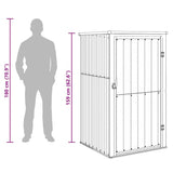 Garden Tool Shed Grey 88x89x161 cm Galvanised Steel