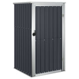 Garden Tool Shed Anthracite 88x89x161 cm Galvanised Steel - Front View