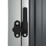 Garden Tool Shed Anthracite 88x89x161 cm Galvanised Steel - Close-Up Angle