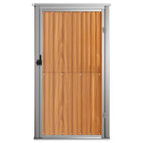 Garden Tool Shed Brown 88x89x161 cm Galvanised Steel - Side View