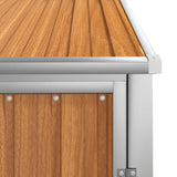 Garden Tool Shed Brown 88x89x161 cm Galvanised Steel - Close-Up Angle