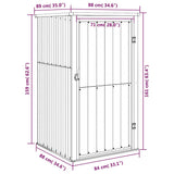 Garden Tool Shed Brown 88x89x161 cm Galvanised Steel - Low Angle