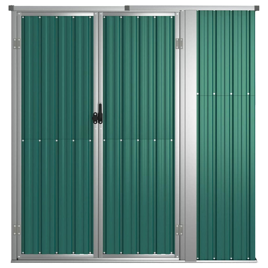 Garden Tool Shed Green 161x89x161 cm Galvanised Steel