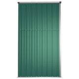 Garden Tool Shed Green 161x89x161 cm Galvanised Steel - 45-Degree Angle