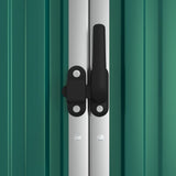 Garden Tool Shed Green 161x89x161 cm Galvanised Steel - Rear View