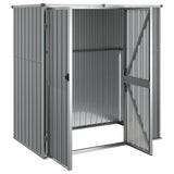 Garden Tool Shed Grey 161x89x161 cm Galvanised Steel - Top-Down View