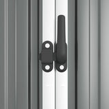 Garden Tool Shed Grey 161x89x161 cm Galvanised Steel - Rear View