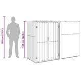 Garden Tool Shed Green 225x89x161 cm Galvanised Steel