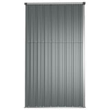 Garden Tool Shed Grey 225x89x161 cm Galvanised Steel