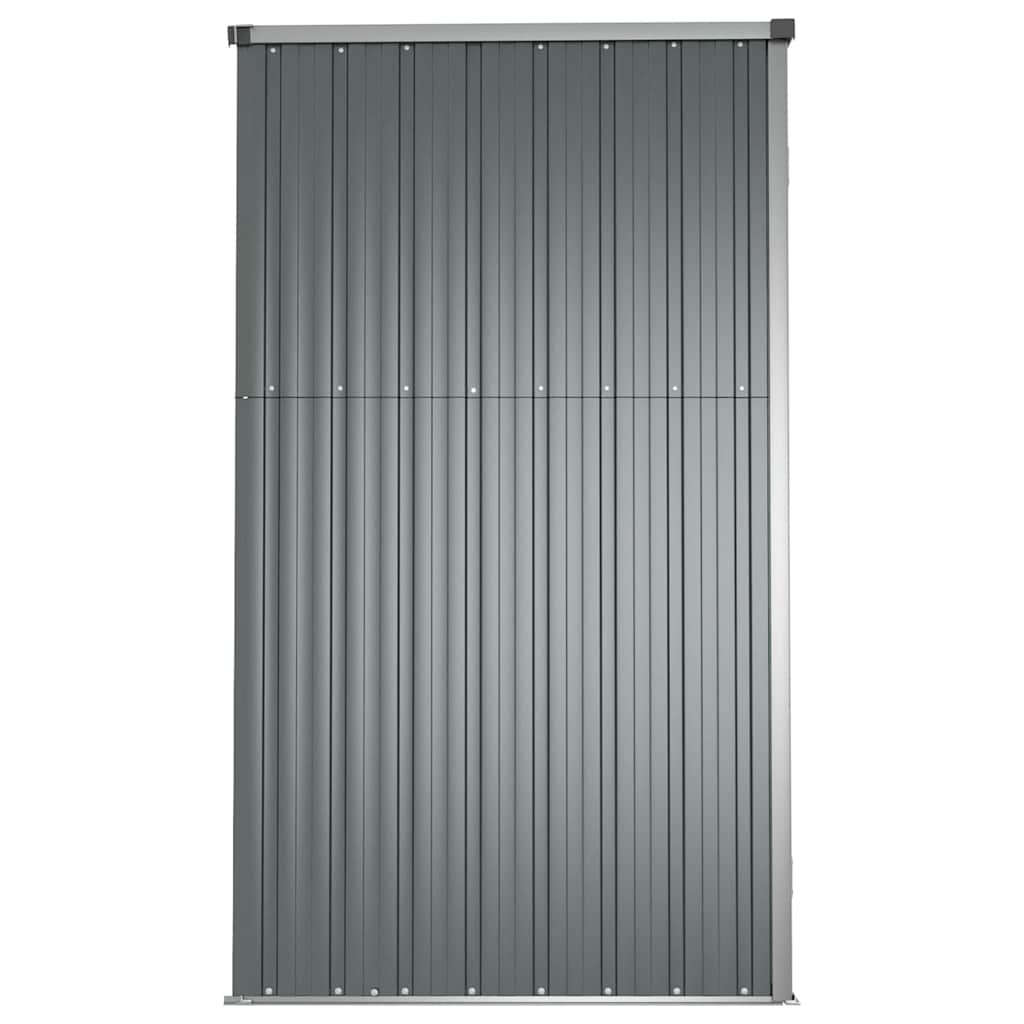 Garden Tool Shed Grey 225x89x161 cm Galvanised Steel
