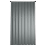 Garden Tool Shed Grey 225x89x161 cm Galvanised Steel - 45-Degree Angle