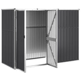 Garden Tool Shed Anthracite 225x89x161 cm Galvanised Steel - Top-Down View