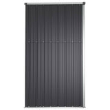 Garden Tool Shed Anthracite 225x89x161 cm Galvanised Steel - 45-Degree Angle