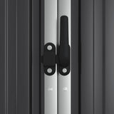 Garden Tool Shed Anthracite 225x89x161 cm Galvanised Steel - Rear View