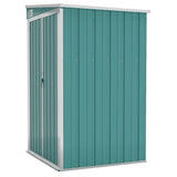 Wall-mounted Garden Shed Green 118x100x178 cm Galvanised Steel - Front View