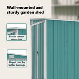 Wall-mounted Garden Shed Green 118x100x178 cm Galvanised Steel
