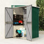 Wall-mounted Garden Shed Green 118x100x178 cm Galvanised Steel