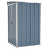 Wall-mounted Garden Shed Grey 118x100x178 cm Galvanised Steel - Front View