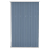 Wall-mounted Garden Shed Grey 118x100x178 cm Galvanised Steel - Top-Down View