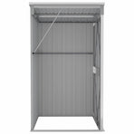Wall-mounted Garden Shed Grey 118x100x178 cm Galvanised Steel