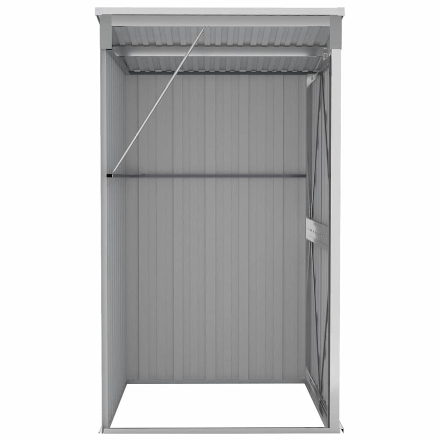 Wall-mounted Garden Shed Grey 118x100x178 cm Galvanised Steel