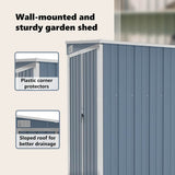 Wall-mounted Garden Shed Grey 118x100x178 cm Galvanised Steel - Extra Image