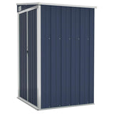 Wall-mounted Garden Shed Anthracite 118x100x178 cm Steel - Front View