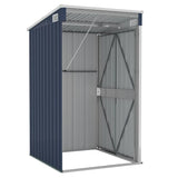 Wall-mounted Garden Shed Anthracite 118x100x178 cm Steel - 45-Degree Angle